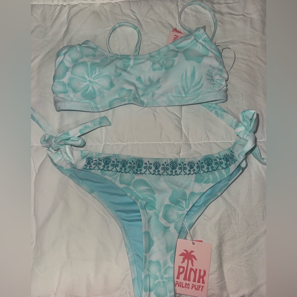 Floral Blue Bikini Set